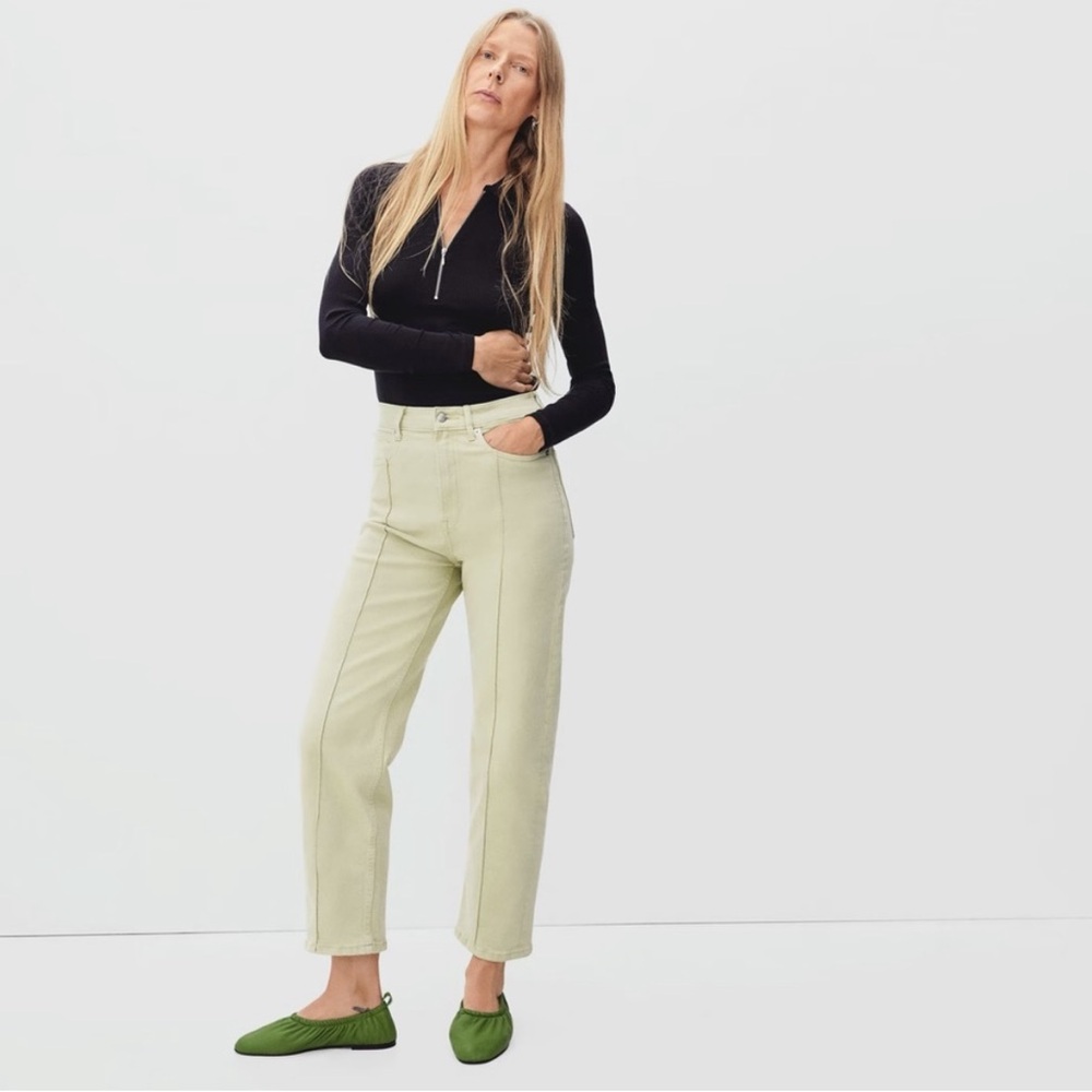 Everlane the Way High Jean in Green Tea Size 25 Regular